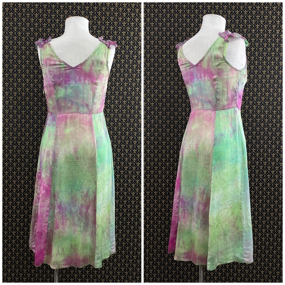 2005 Anthro “Watercolor Silk Dress” by C.C. Outlaw - Picture 6 of 16